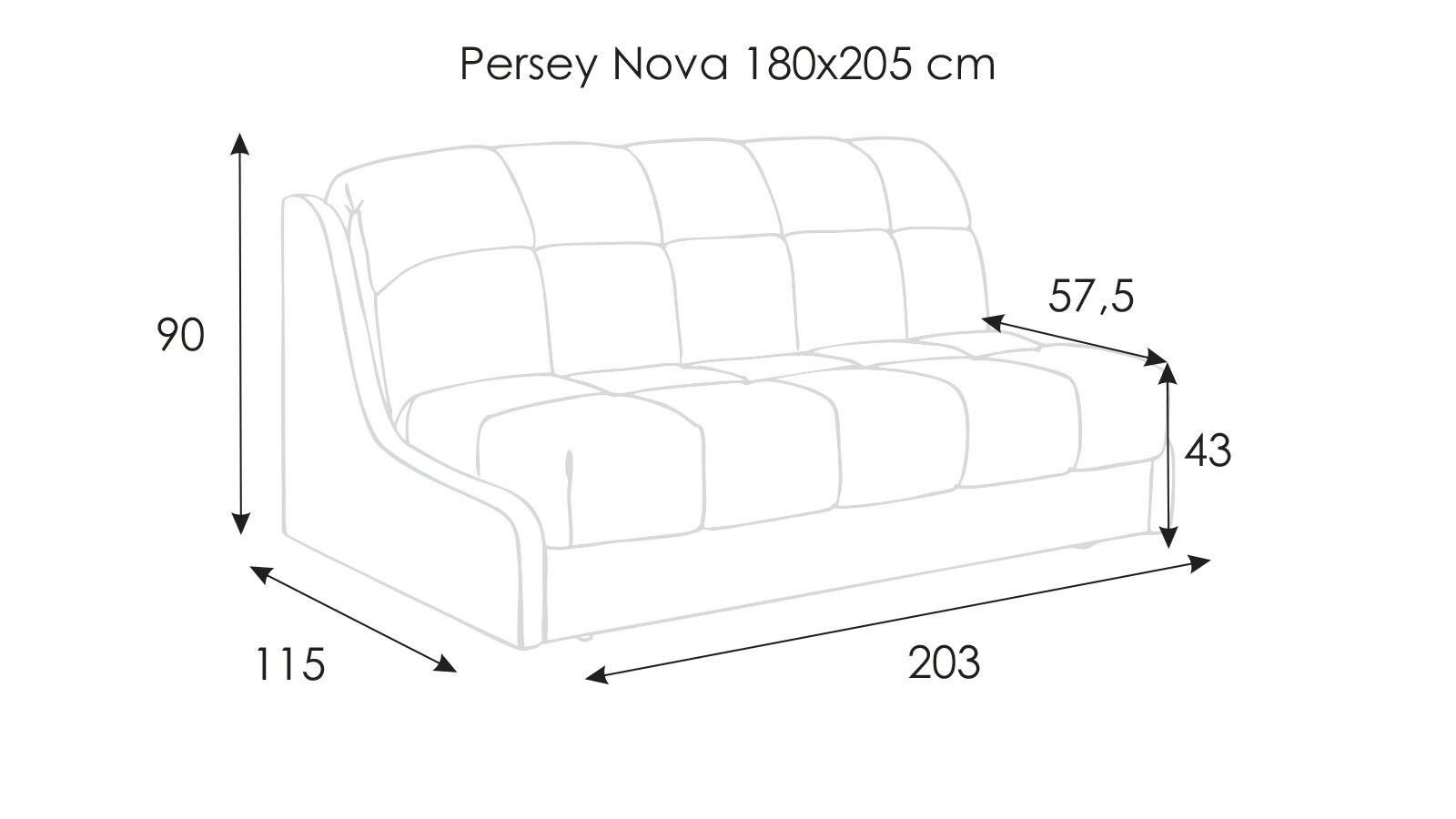 Анатомический диван Persey Nova